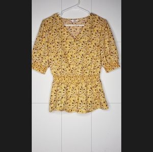 Floral Yellow Blouse